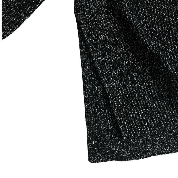 Athleta Shasta V-Neck Sweater Black Marl  Long Size M Wool Blend - Picture 5 of 9